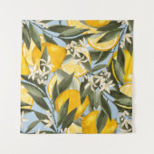 Voortreffelijk patroon met geel bergamotfruit, geb wandkleed (Voorkant (horizontaal))