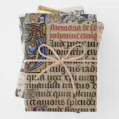 voortreffelijke middeleeuws verlichte manuscripten inpakpapier vel (In situ)