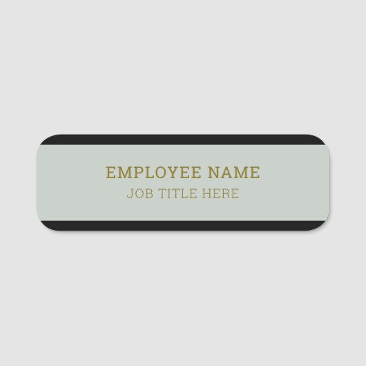 Voortreffelijke verschijning met lichtgroen & zwar naamplaatje (Voorkant)