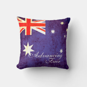 Voortschrijdende eerlijke Australische vlag kussen