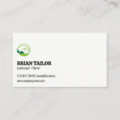 Voortuin gazon | Woningen | Tuinieren Logo Visitekaartje (Achterkant)