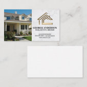 Voortuin Home | Gold Metal Real Estate Logo Visitekaartje (Voorkant / Achterkant)