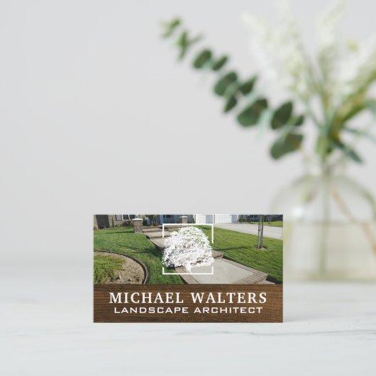 Voortuin Landschap | Boom Logo Zakkaart Visitekaartje (Staand voorkant)