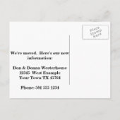 Voortuin Mogelijkheden Grappige adreswijziging Aankondigingskaart (Achterkant)