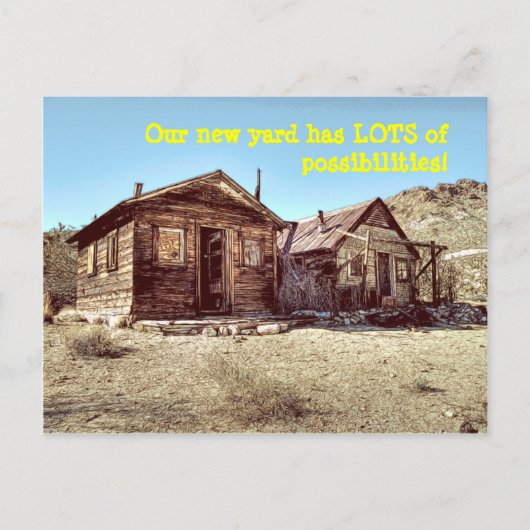 Voortuin Mogelijkheden Grappige adreswijziging Aankondigingskaart (Voorkant)