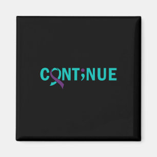 Voortzetten Semicolon Suicide Prevention Awareness Magneet