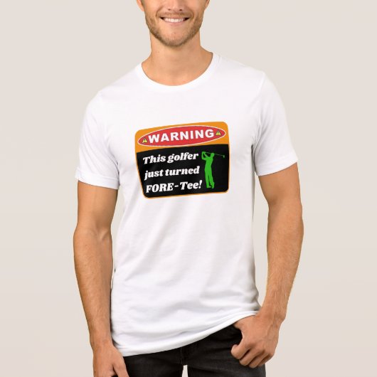 "Vooruit! 40e" Golf Verjaardag Shirt - Funny Golfe (Voorkant)