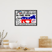 Vooruit: De nieuwe achteruit! Poster (Keuken)