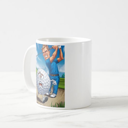 Vooruit! De ontsnapping van de grote golfbal Koffiemok (Voorkant links)