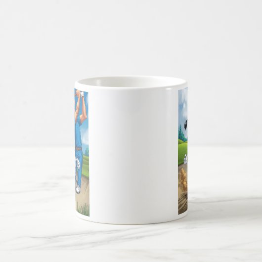 Vooruit! De ontsnapping van de grote golfbal Koffiemok (Center)