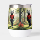 "Vooruit! Een zwarte tijger die golft in het Bos (Links)