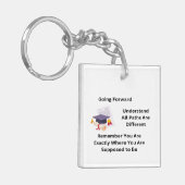 Vooruit gaan Afstuderen op een Sleutelhanger (Voorkant Links)