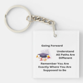 Vooruit gaan Afstuderen op een Sleutelhanger