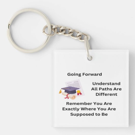 Vooruit gaan Afstuderen op een Sleutelhanger (Voorkant)