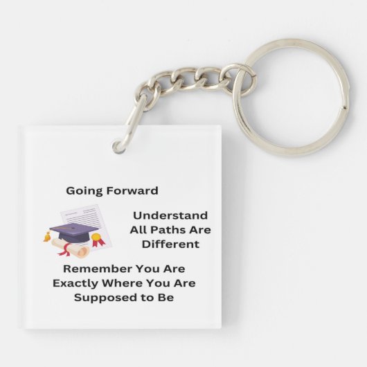 Vooruit gaan Afstuderen op een Sleutelhanger (Achterkant)