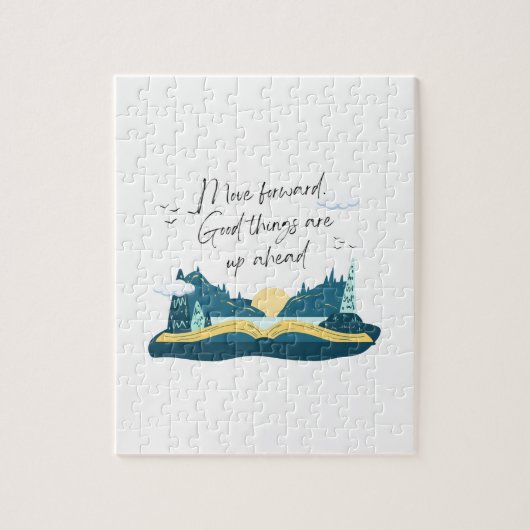 Vooruit gaan Goede dingen zijn een hoofdpuzzel Legpuzzel (Verticaal)