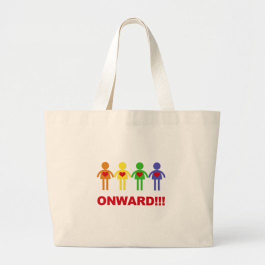 Vooruit!! Grote Tote Bag (Voorkant)