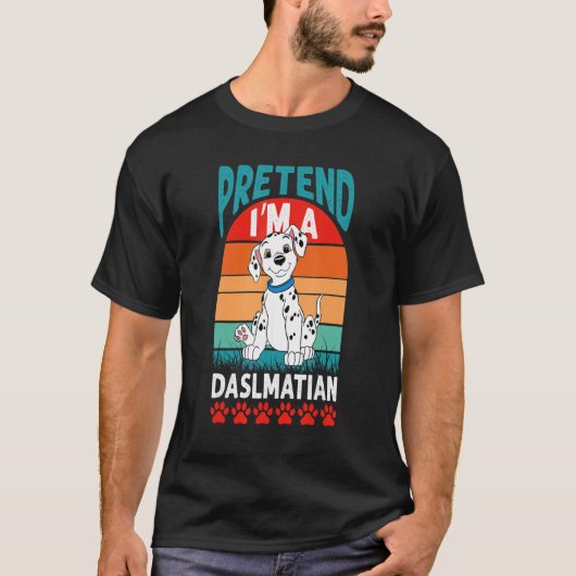 Vooruit, ik ben een dalmatische hond, lui hallowee t-shirt (Voorkant)