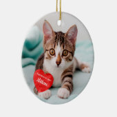 Vooruit in mijn hart - aangepaste kattenhuishoudin keramisch ornament (Rechts)