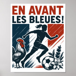 Vooruit Les Bleues – Frans vrouwenvoetbalteam Poster