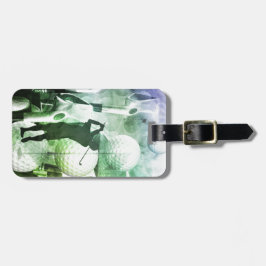 Vooruit! Mannen golf Bagagelabel