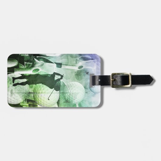 Vooruit! Mannen golf Bagagelabel (Voorkant horizontaal)