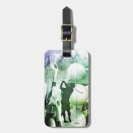 Vooruit! Mannen golf Bagagelabel