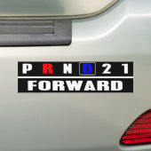 VOORUIT MET DEMOCRATEN - Pro-liberaal - anti-GOP Bumpersticker (Op auto)