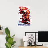 Vooruit! Met drie revolutionaire banners hoog! DPR Poster (Thuiskantoor)