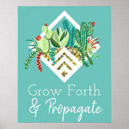 Vooruit & propagate Terrarium Succulents & Cactus Poster