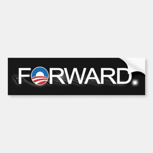 Vooruitblik voor Obama 2012 Bumpersticker (Voorkant)