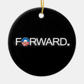 Vooruitblik voor Obama 2012 Keramisch Ornament (Voorkant)