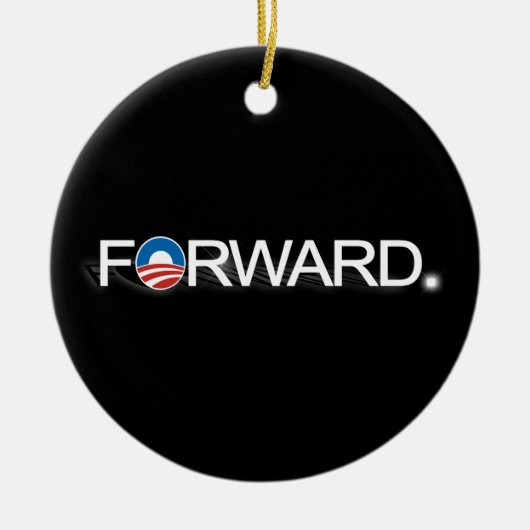 Vooruitblik voor Obama 2012 Keramisch Ornament (Voorkant)