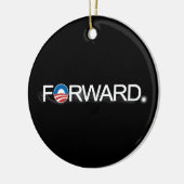 Vooruitblik voor Obama 2012 Keramisch Ornament (Links)