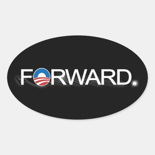 Vooruitblik voor Obama 2012 Ovale Sticker (Voorkant)