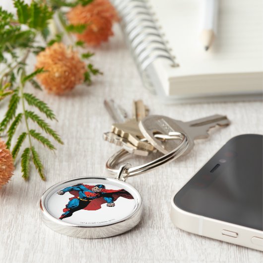 Vooruitblikkend - komische stijl sleutelhanger (Zijkant)