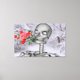 Vooruitblikkend naar de lente canvas afdruk