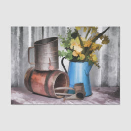 Vooruitblikkend naar het verleden tissuepapier