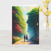 Vooruitblikkend naar wanneer wij opnieuw samen bui kaart (Gele Bloem)