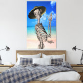 Vooruitblikkend op de zomer canvas afdruk (Insitu (Slaapkamer))