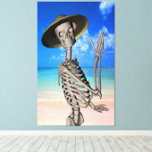 Vooruitblikkend op de zomer canvas afdruk (Insitu (Houten vloer))