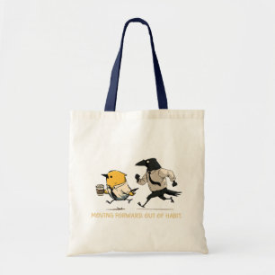 Vooruitgaan uit Gewoonte Vogel Humor Tote Bag