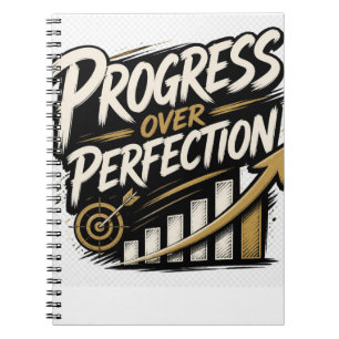 Vooruitgang Boven Perfectie Inspirerende Groeiment Notitieboek