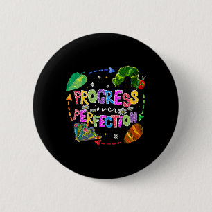 Vooruitgang Boven Perfectie Leraar Terug Naar Scho Ronde Button 5,7 Cm