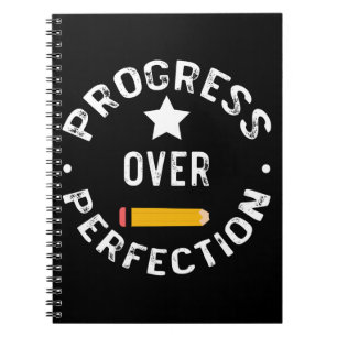Vooruitgang Boven Perfectie Terug Naar School Lera Notitieboek
