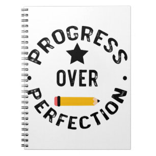 Vooruitgang Boven Perfectie Terug Naar School Lera Notitieboek