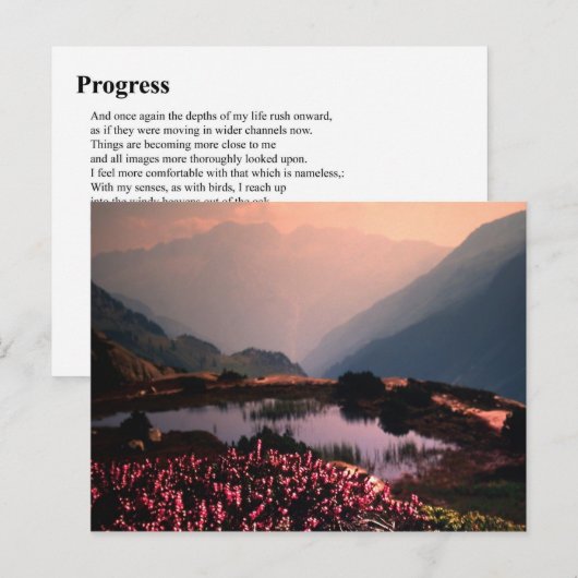 VOORUITGANG BRIEFKAART (Voorkant / Achterkant)