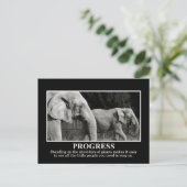 Vooruitgang door de schouders van de schouders van briefkaart (Staand voorkant)