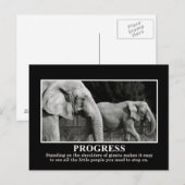 Vooruitgang door de schouders van de schouders van briefkaart (Voorkant / Achterkant)