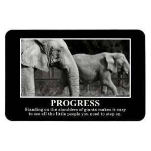 Vooruitgang door de schouders van de schouders van magneet